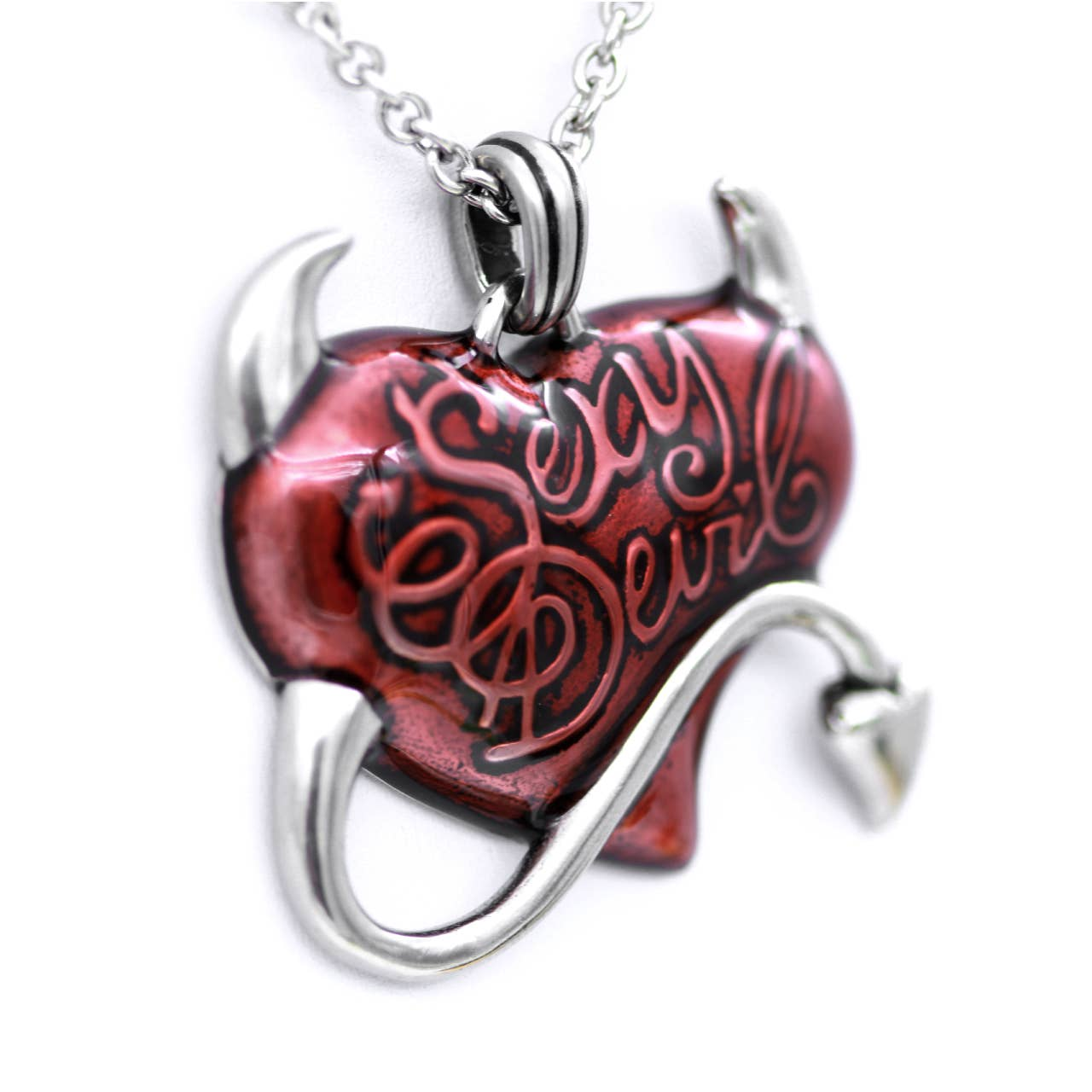 Controse Sexy Devil Red Heart Necklace