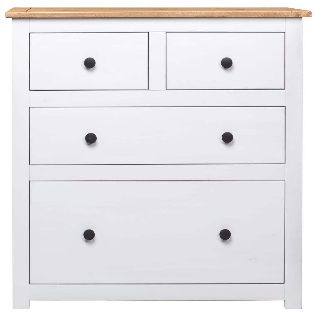 vidaXL Sideboard White 31.5"x15.7"x32.7" Pinewood Panama Range