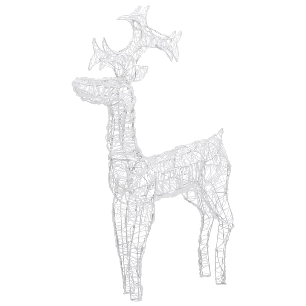 Reindeer Christmas Decoration 90 LEDs 23.6"x6.3"x39.4" Acrylic