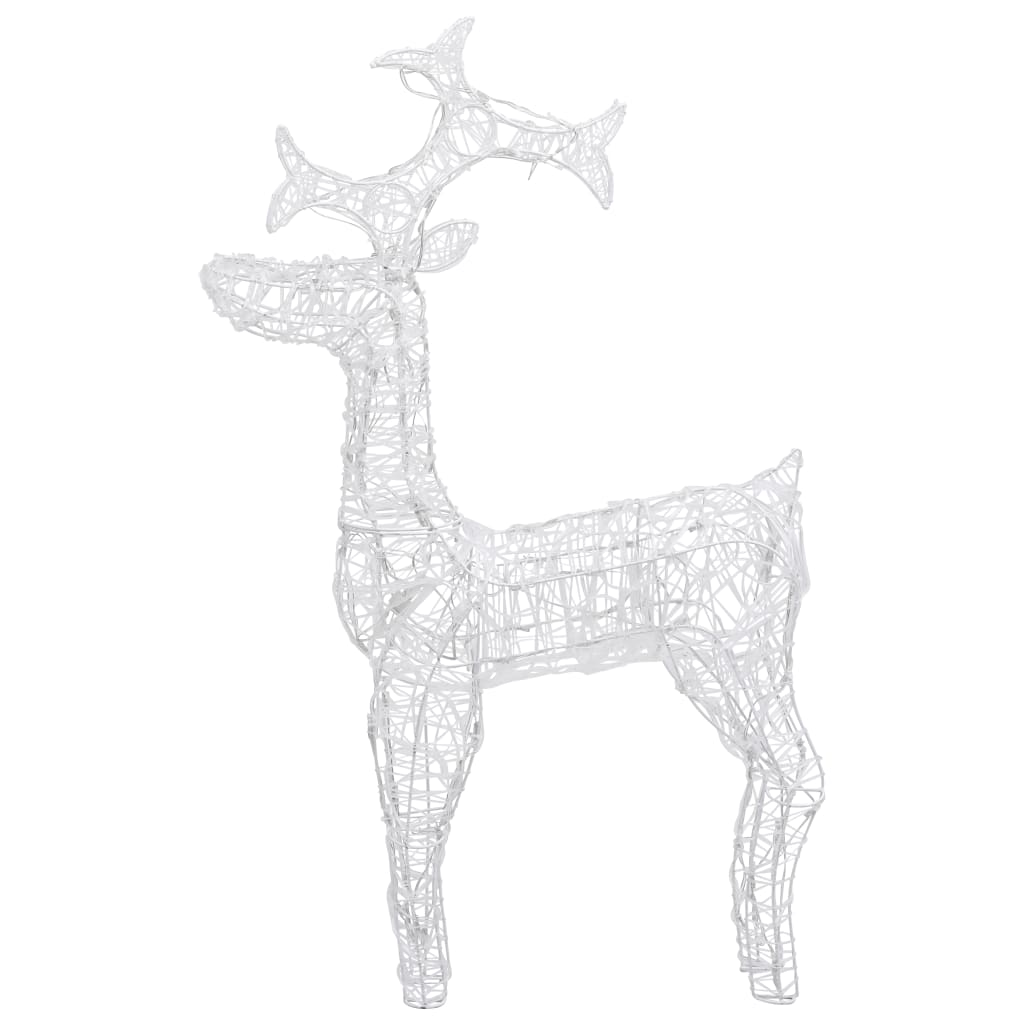 Reindeer Christmas Decoration 90 LEDs 23.6"x6.3"x39.4" Acrylic