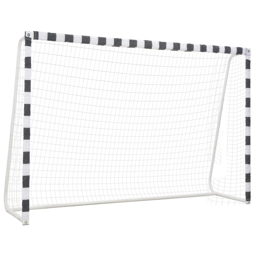 Soccer Goal 118.1"x78.7"x35.4" Metal Black and White