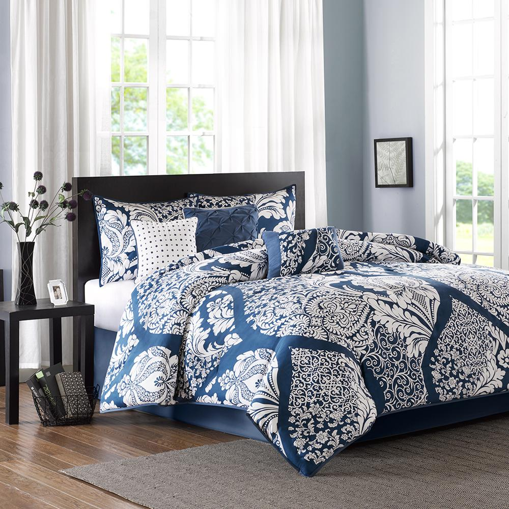 7 Piece Cotton Printed Comforter Set