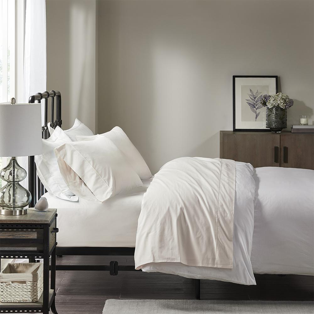 200 Thread Count Relaxed Cotton Percale Sheet Set