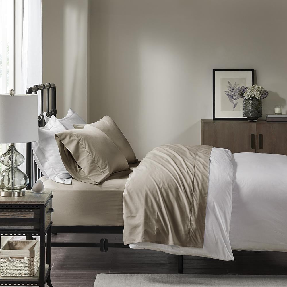 200 Thread Count Relaxed Cotton Percale Sheet Set