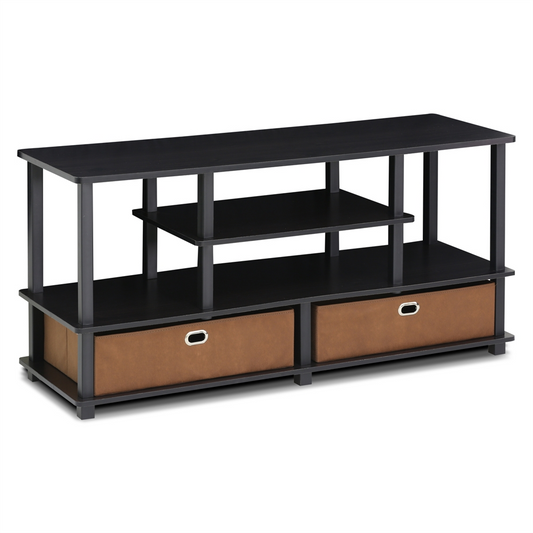 Large TV Stand for up to 50-Inch TV with Storage Bin,