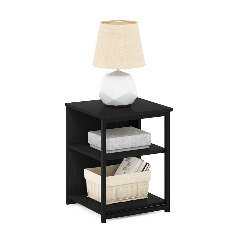 Modern Living End Table, Americano/Black