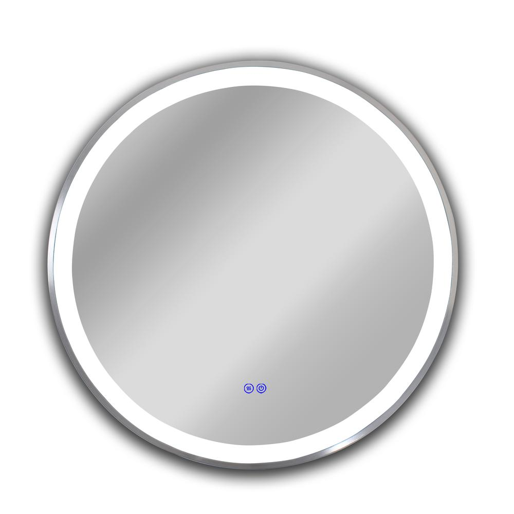 CHLOE Lighting- LUMINOSITY Embedded Round TouchScreen LED Mirror 3 Color Temperatures 3000K-6000K 30" Wide