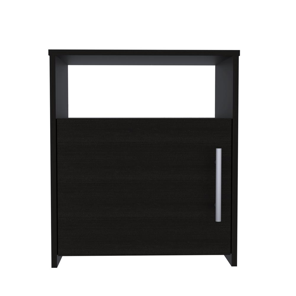 Nightstand, Single Door Cabinet, Metal Handle, One Shelf, Superior Top