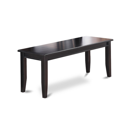 Dudley  Dining  Bench  with  Wood  Seat  in  Black  Finish