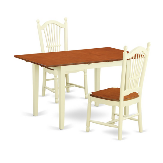 Buttermilk & Cherry Finish 3 Pc Dinette Set