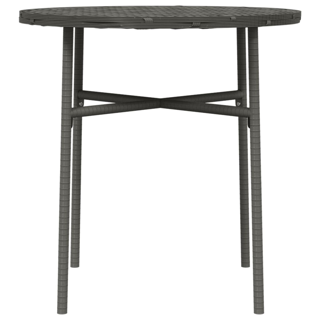 vidaXL Tea Table Gray 17.7" Poly Rattan