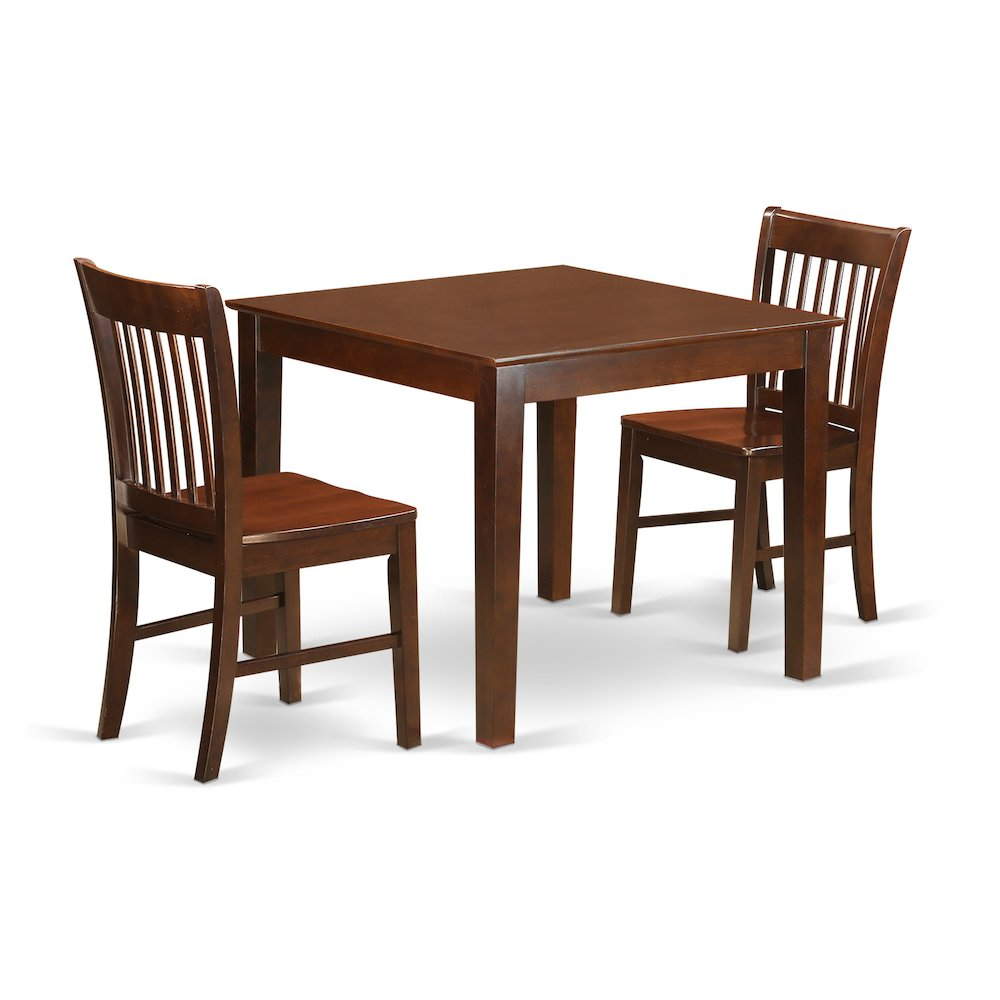 Mahogany Finish 3 Pc Dinette Set