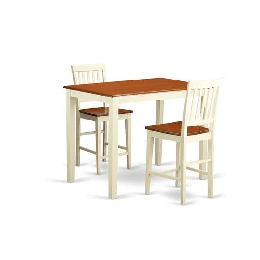 Transitional Style 3 Pc Counter Height Pub Set