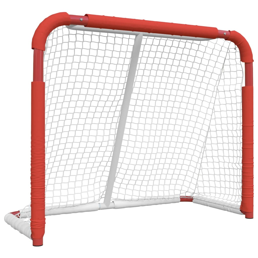 vidaXL Hockey Goal Red and White 53.9"x26"x44.1" Polyester