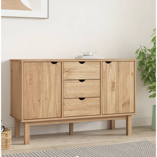 vidaXL Sideboard OTTA 44.7"x16.9"x28.7" Solid Wood Pine