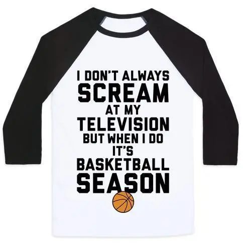 BASKETBALL SEASON UNISEX CLASSIC BASEBALL TEE