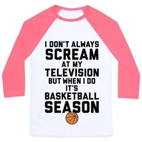 BASKETBALL SEASON UNISEX CLASSIC BASEBALL TEE