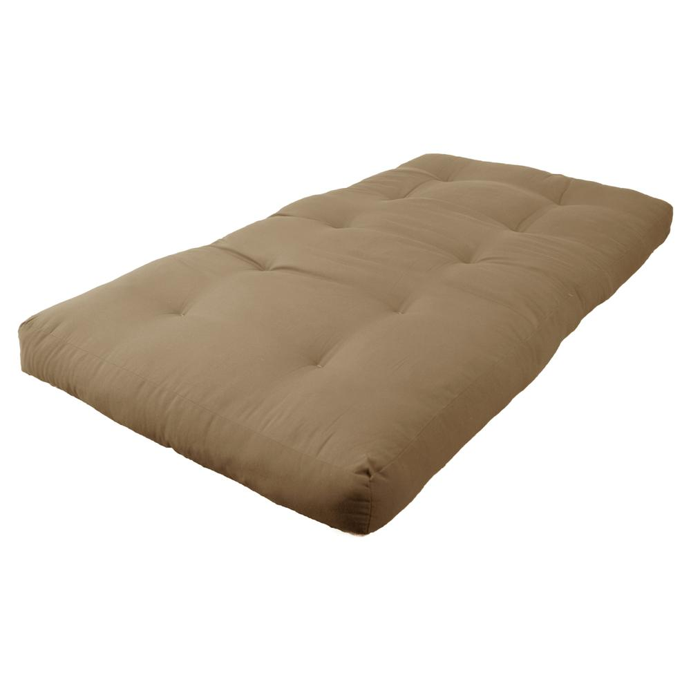 Blazing Needles Renewal 6-inch Twill Twin-size Futon Mattress - Toffee