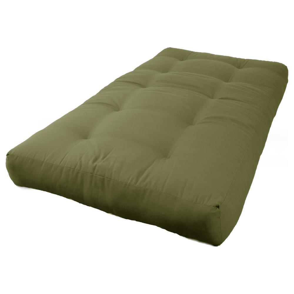 Blazing Needles Renewal 7-inch Twill Twin-size Futon Mattress - Sage