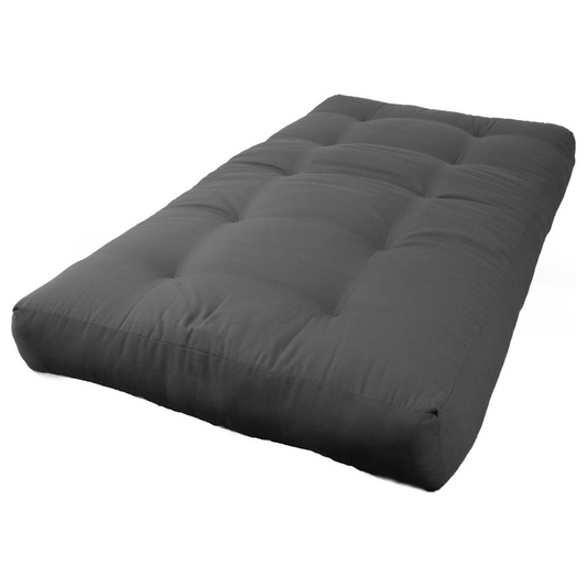 Blazing Needles Renewal 8-inch Twill Twin-size Futon Mattress - Steel Grey