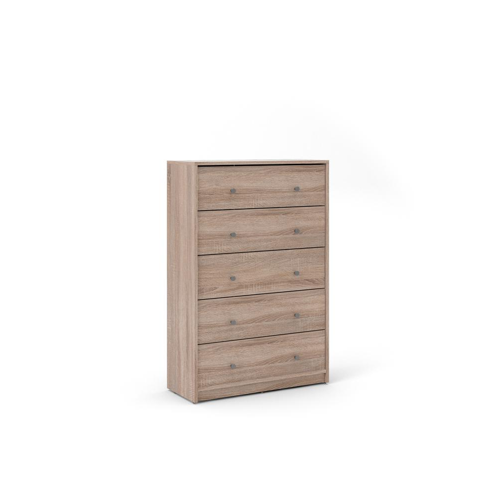 Portland 5 Drawer Chest, Truffle