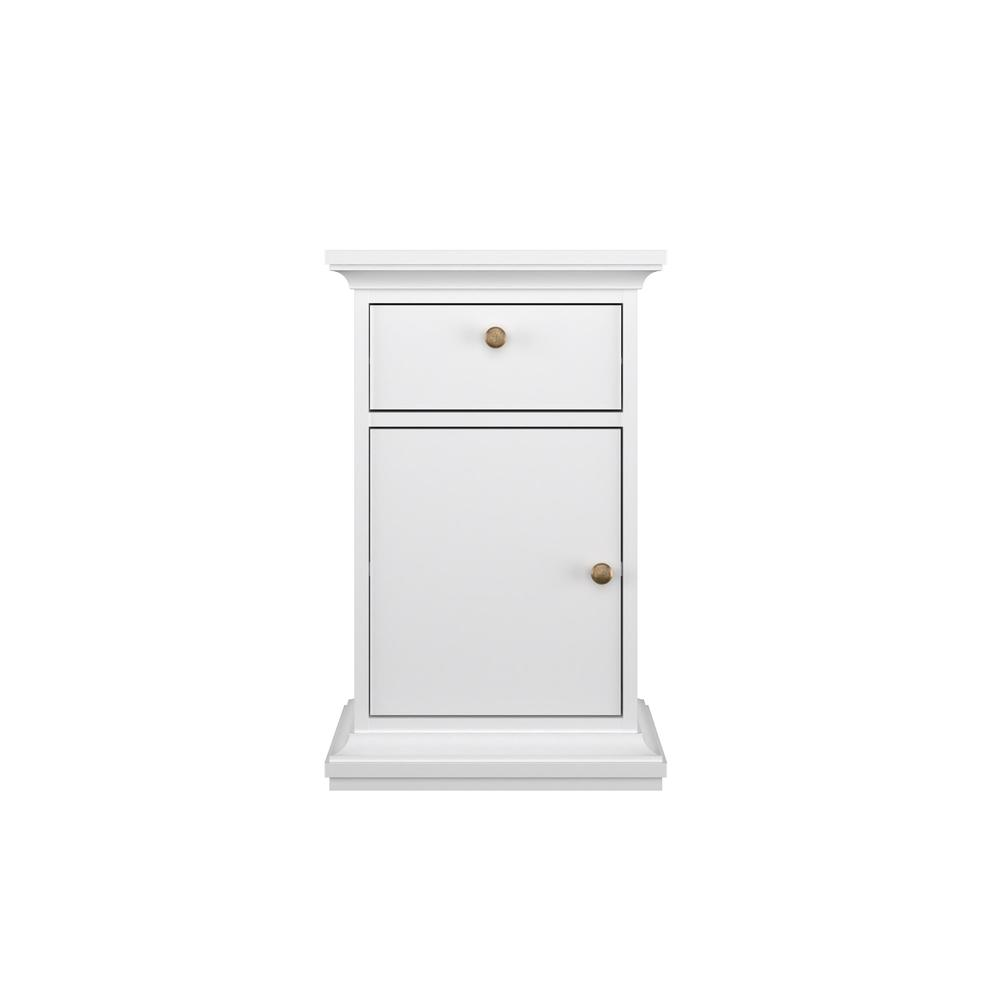 Sonoma 1 Drawer, 1 Door Nightstand, White