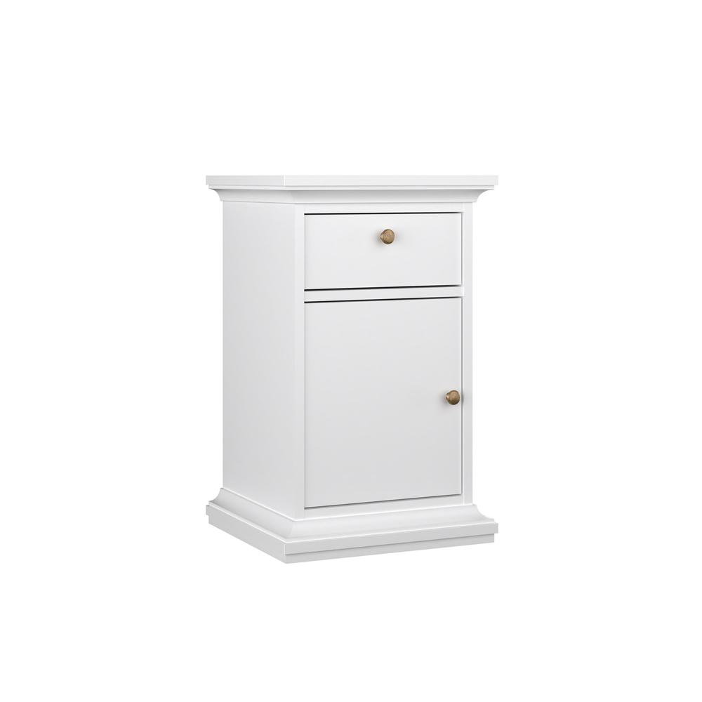 Sonoma 1 Drawer, 1 Door Nightstand, White