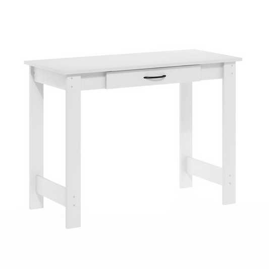 Writing Desk with Drawer, White