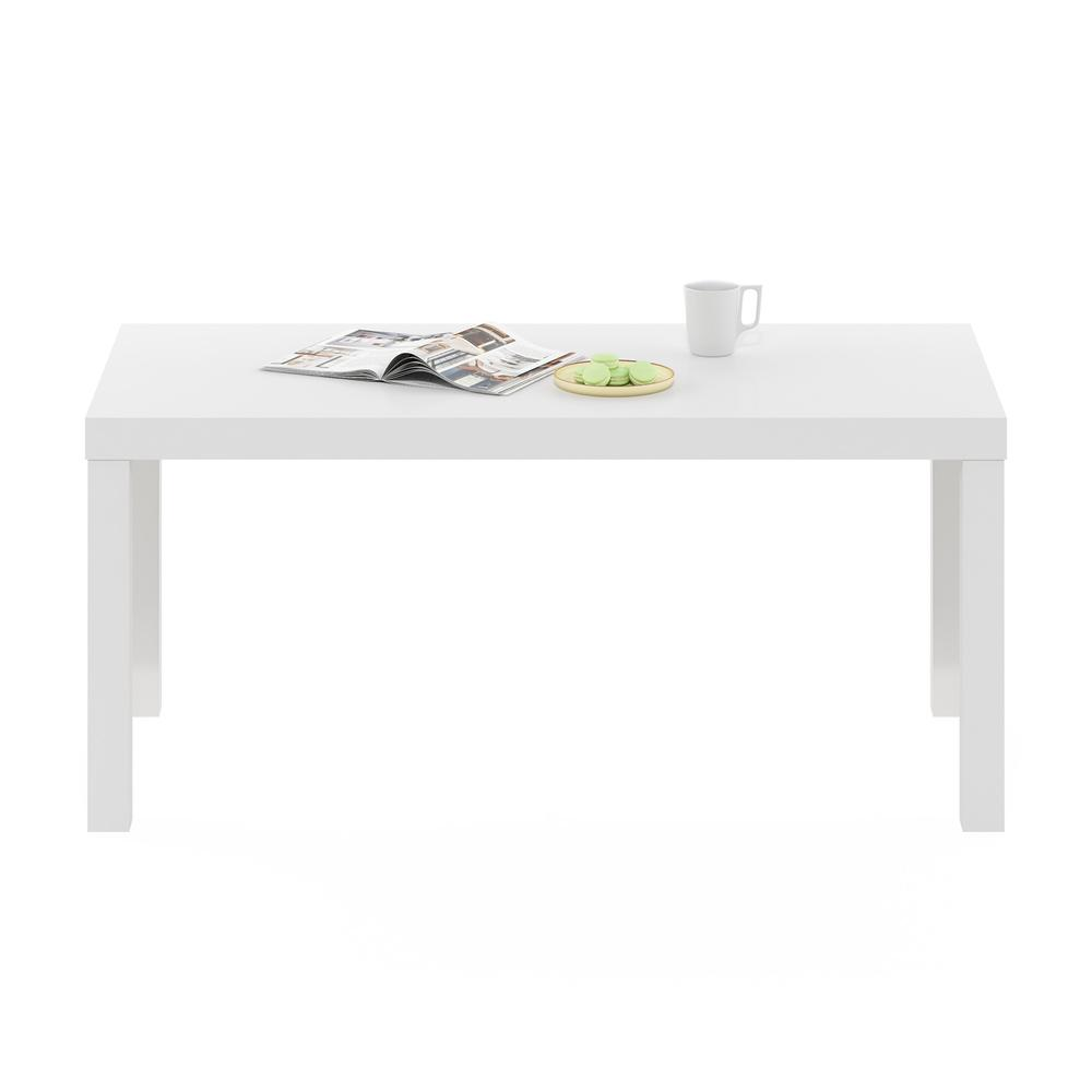 Furinno Classic Simple Coffee Table for Living Room, White