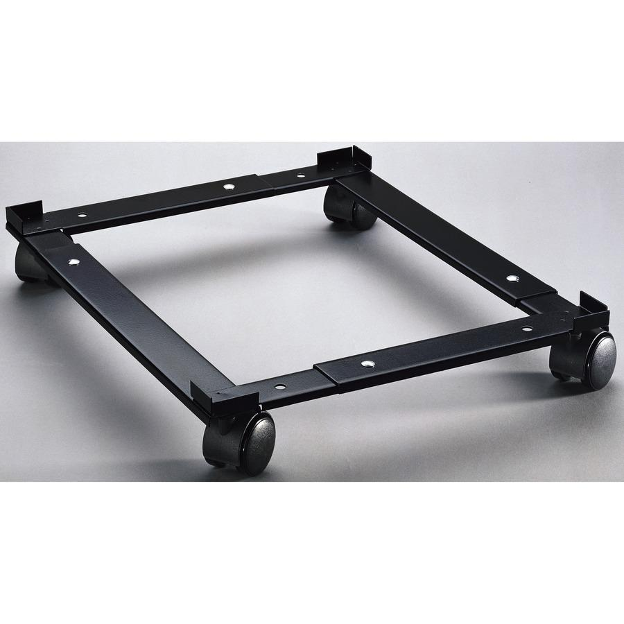 Lorell Commercial-Grade File Caddy - 400 lb Capacity - 4 Casters - Steel - x 16.6" Width x 11.4" Depth x 4" Height - Black - 1 Each