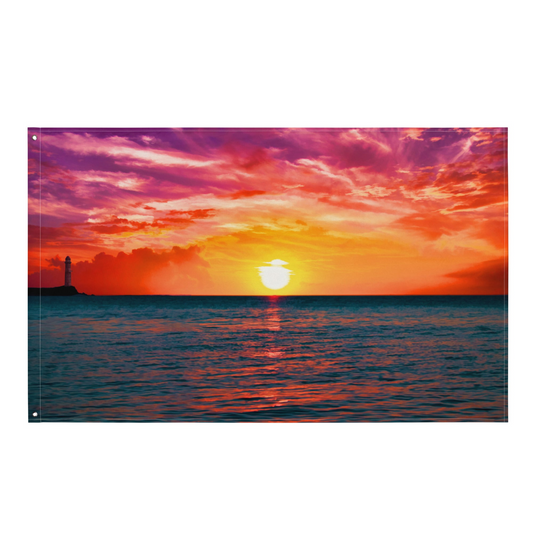 Glimmering Sunrise  Flag Tapestry wall hanging