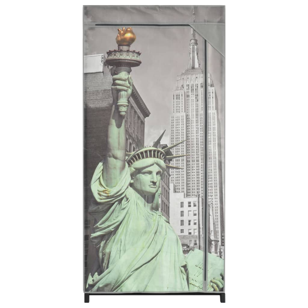 vidaXL Wardrobe New York 29.5"x17.7"x63" Fabric