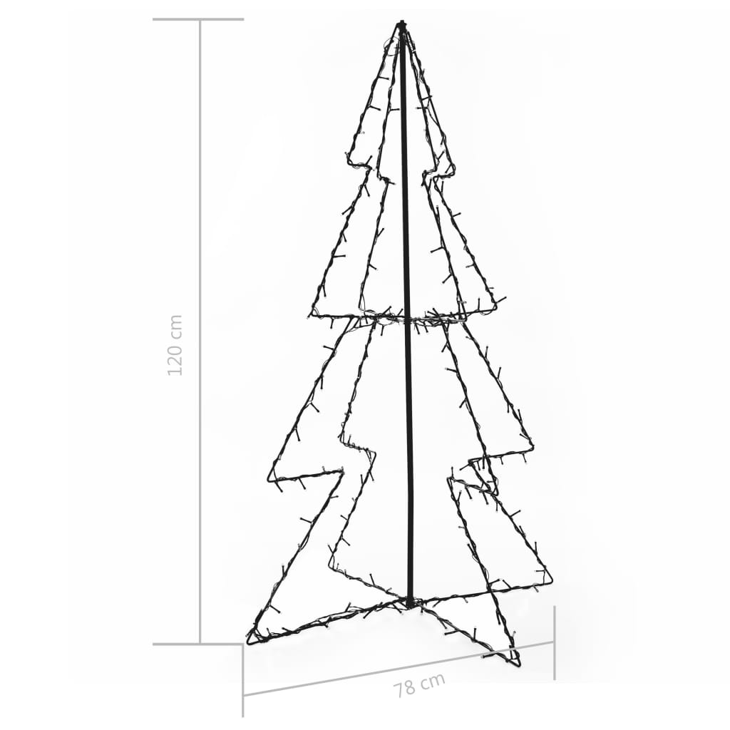 Christmas Cone Tree 160 LEDs Indoor and Outdoor 30.7"x47.2"