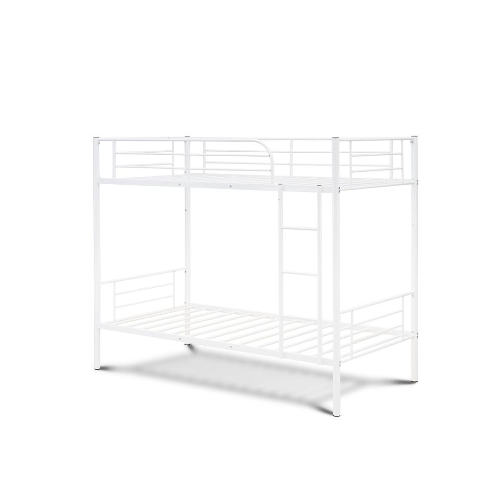 Twin Bunk Bed in powder coating white color