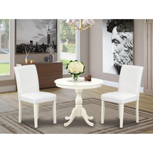 3 Piece Dinette Set - Linen White Finish