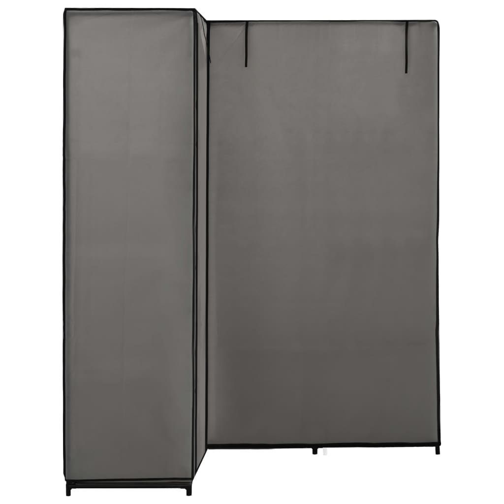 vidaXL Corner Wardrobe Gray 51.2"x34.3"x66.5"