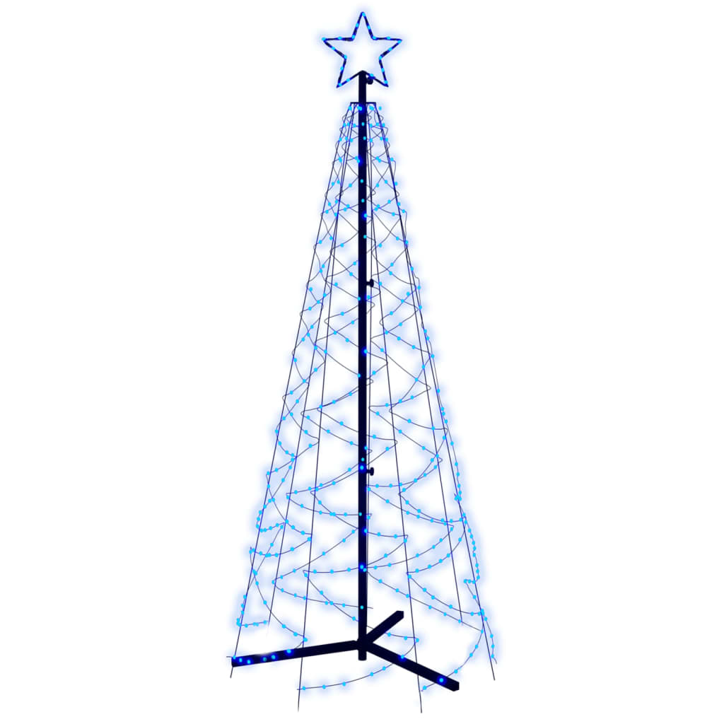 vidaXL Christmas Cone Tree Blue 200 LEDs 2x6 ft