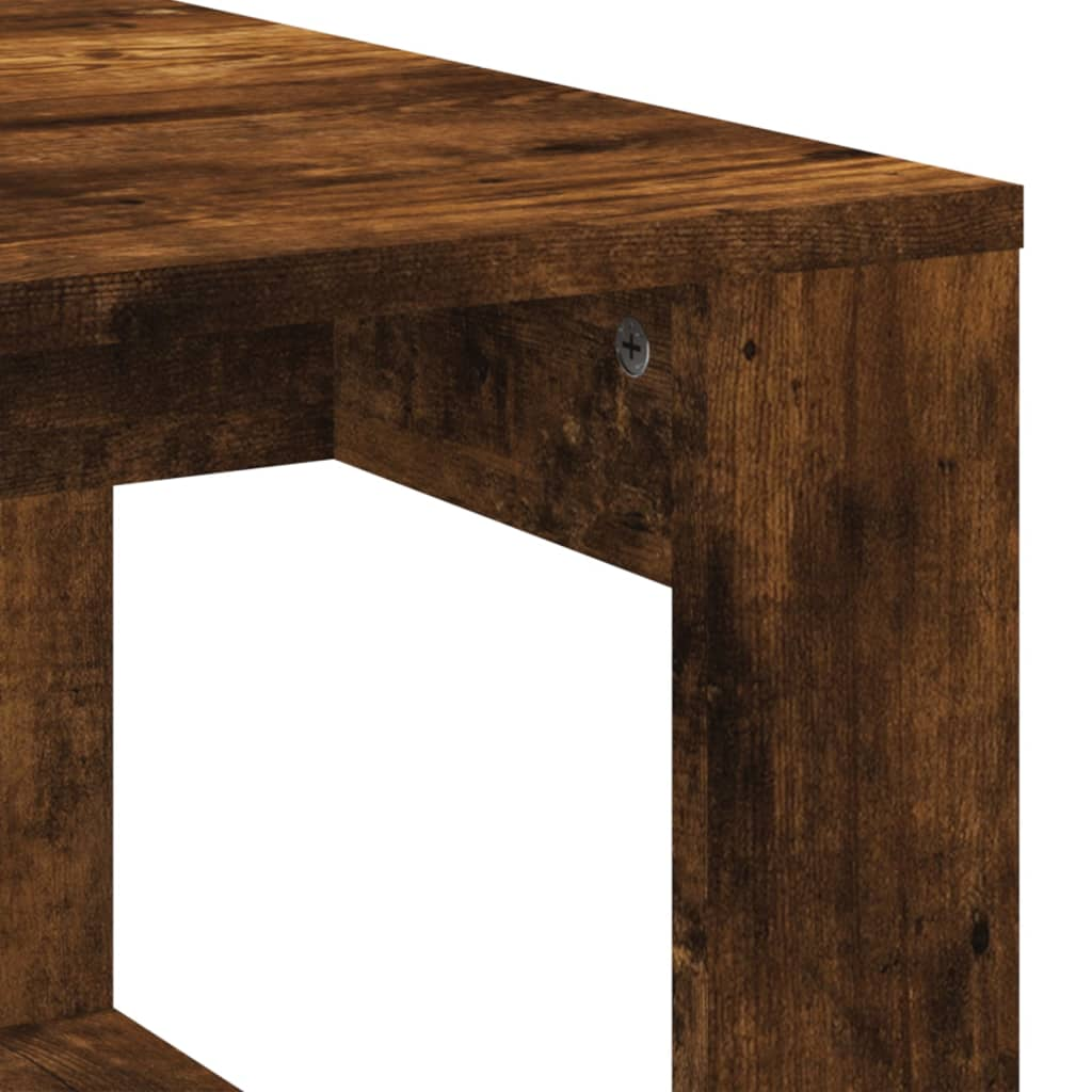 vidaXL Coffee Table Smoked Oak 40.2"x19.7"x13.8" Engineered Wood