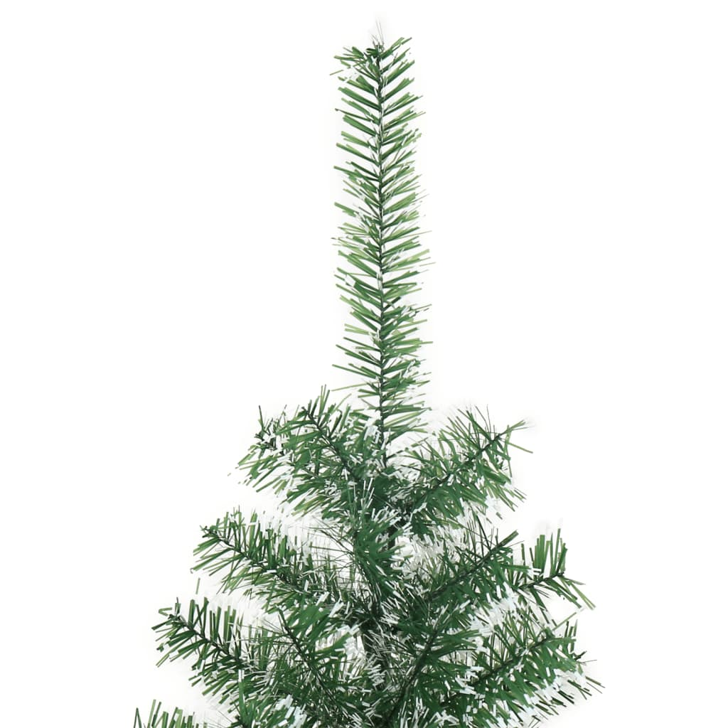 vidaXL Artificial Christmas Tree with Flocked Snow Green 47.2"