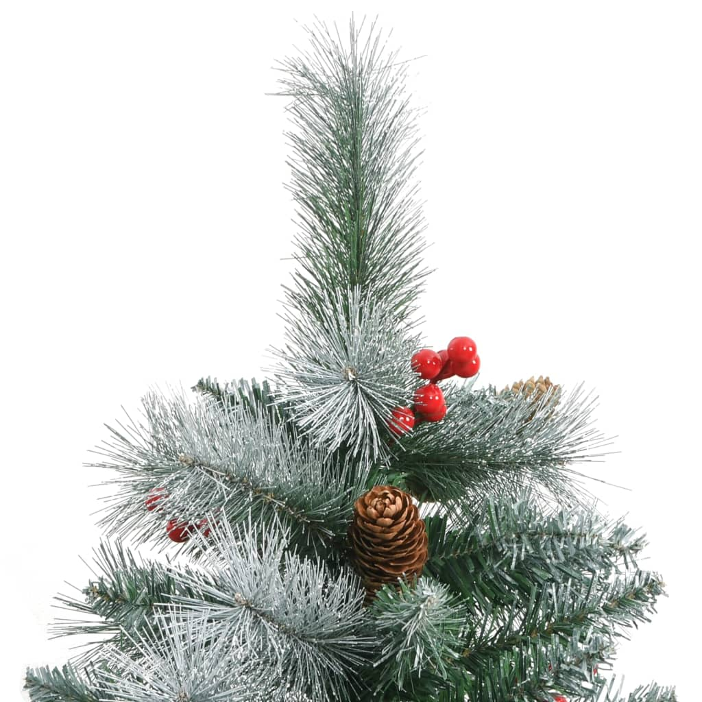 Artificial Hinged Christmas Tree with Cones and Berries 70.9"