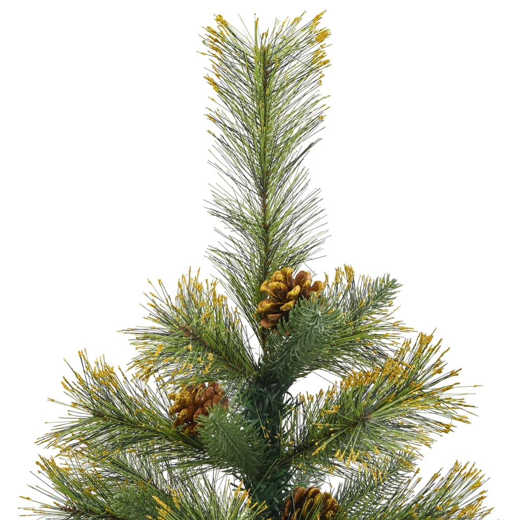 Artificial Hinged Christmas Tree with Cones 59.1"