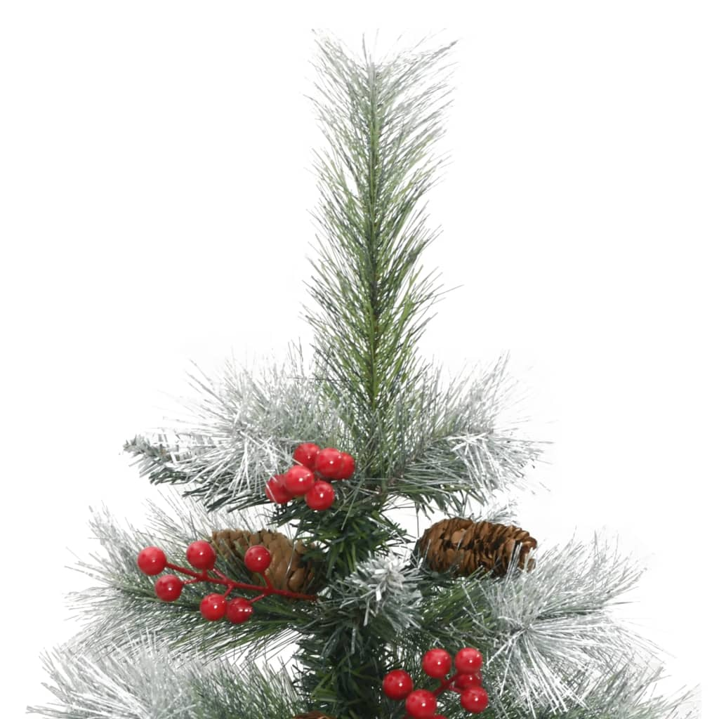 Artificial Hinged Christmas Tree with Cones and Berries 59.1"