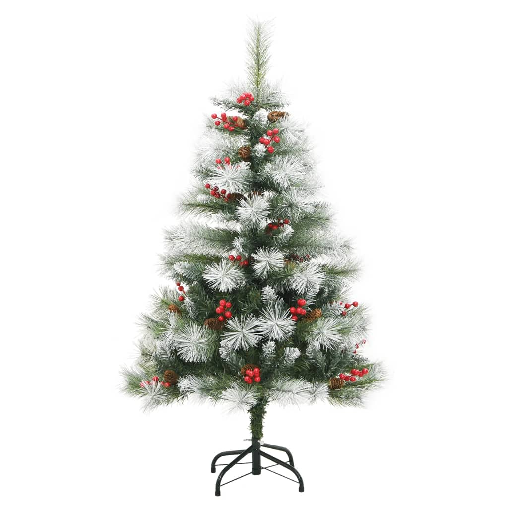 Artificial Hinged Christmas Tree with Cones and Berries 47.2"