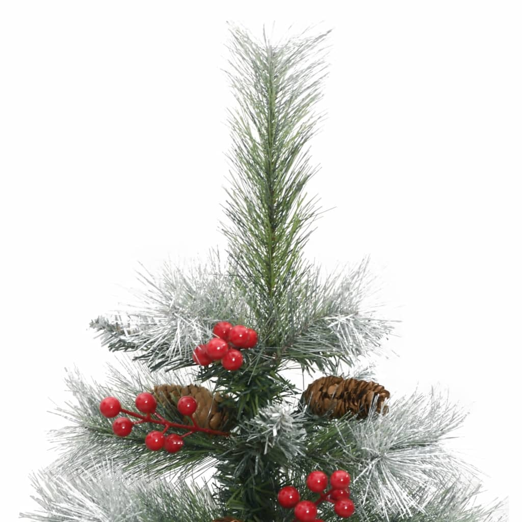 Artificial Hinged Christmas Tree with Cones and Berries 47.2"