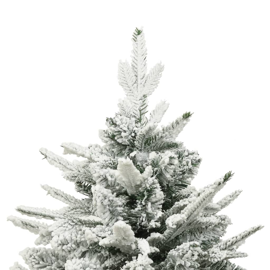 Artificial Christmas Tree with Flocked Snow Green 82.7" PVC&PE