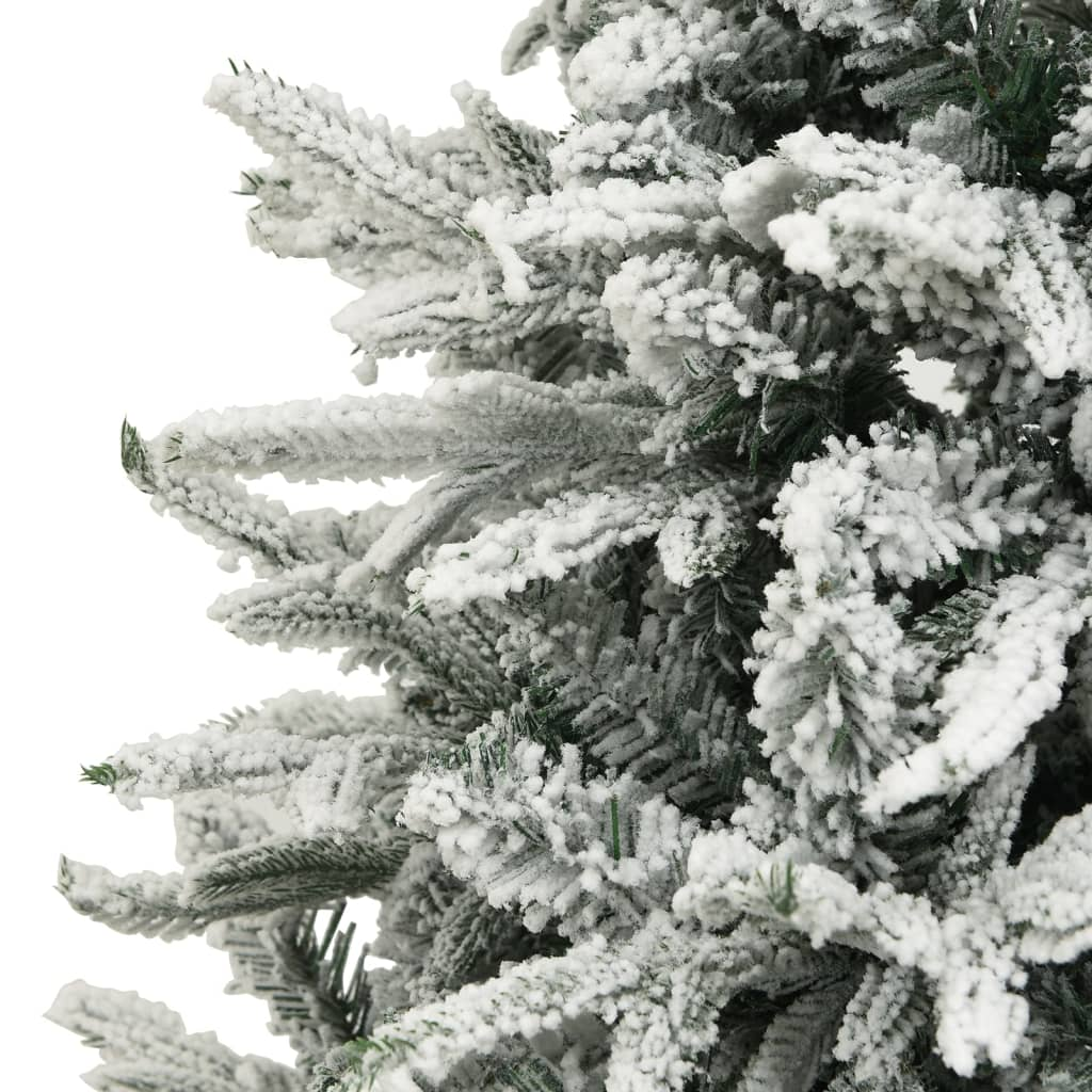 Artificial Christmas Tree with Flocked Snow Green 82.7" PVC&PE