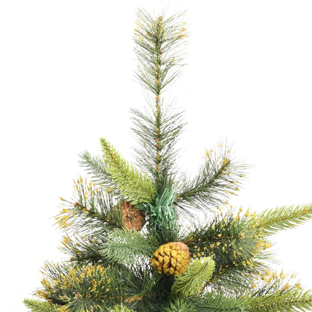 Artificial Hinged Christmas Tree with Cones 82.7"