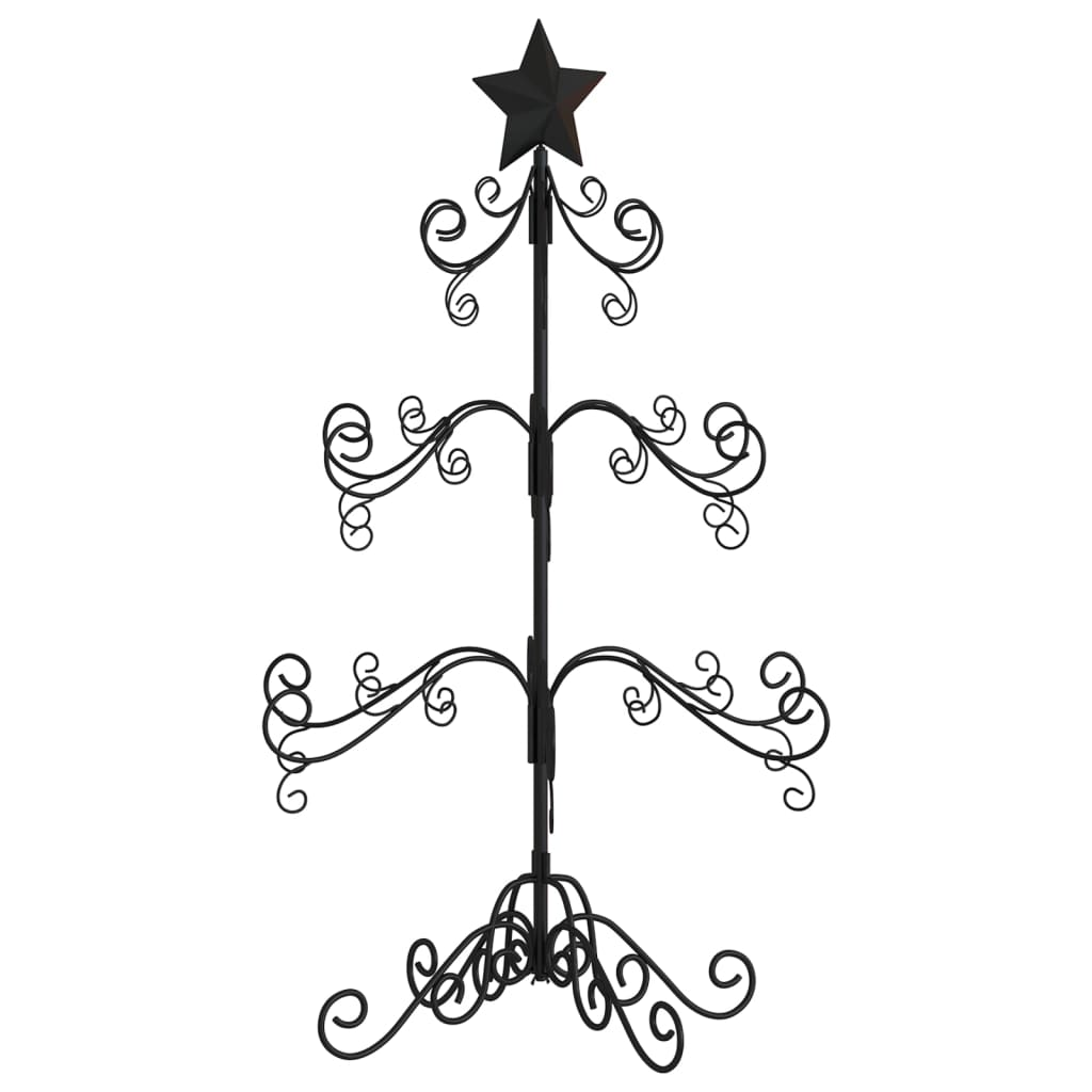 Metal Christmas Tree for Decoration Black 35.4"