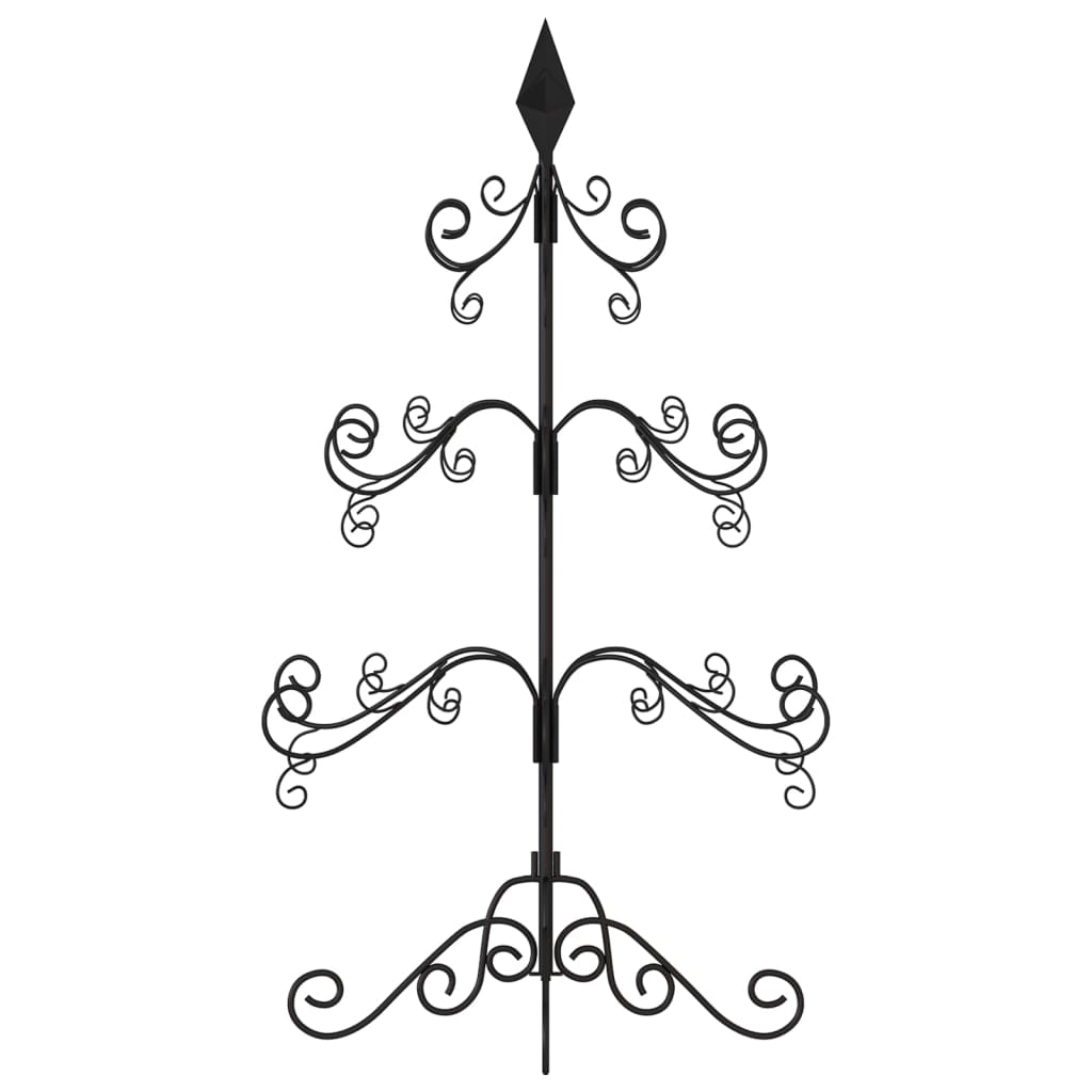 Metal Christmas Tree for Decoration Black 35.4"