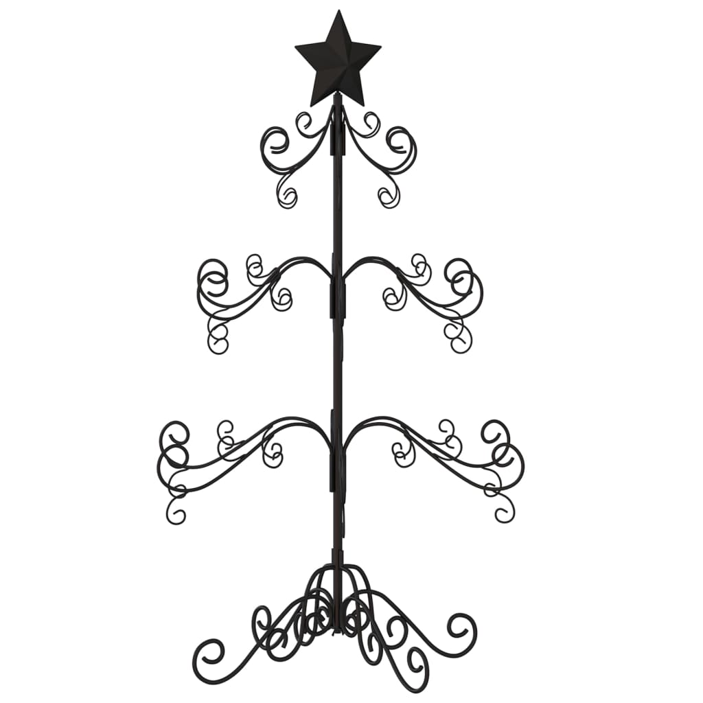 Metal Christmas Tree for Decoration Black 35.4"